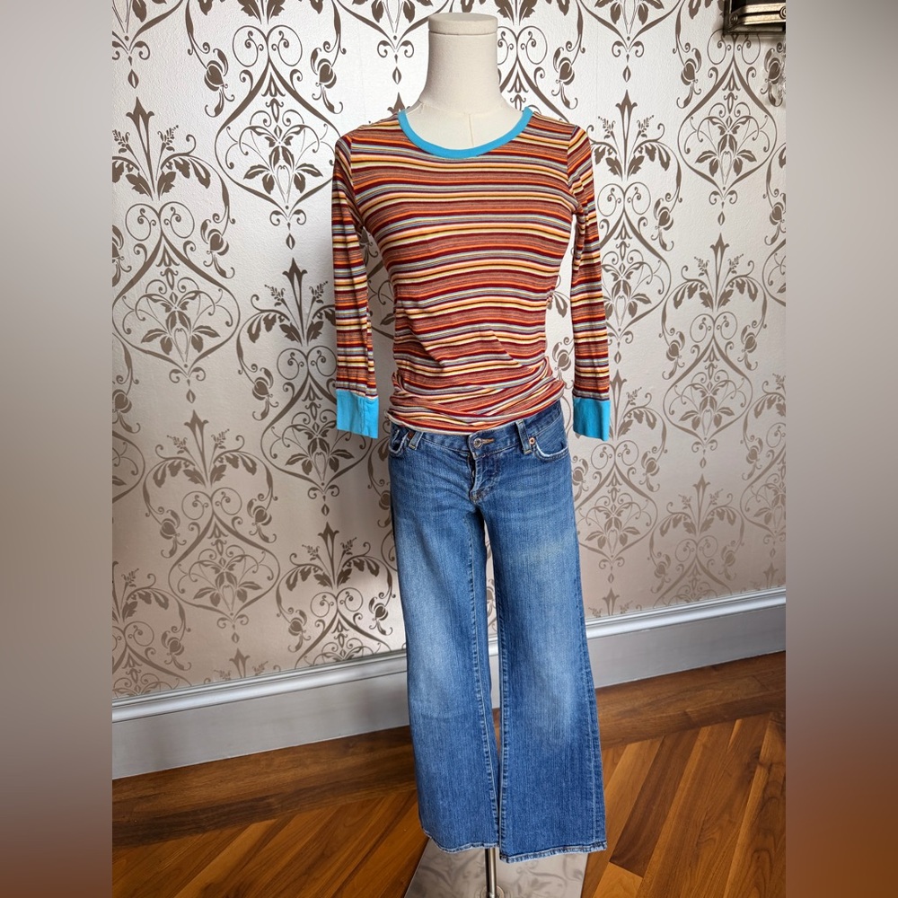 Lucky Brand Sweet Dream Wide Leg Jeans Size 26 
C&C California Stripe Top XS